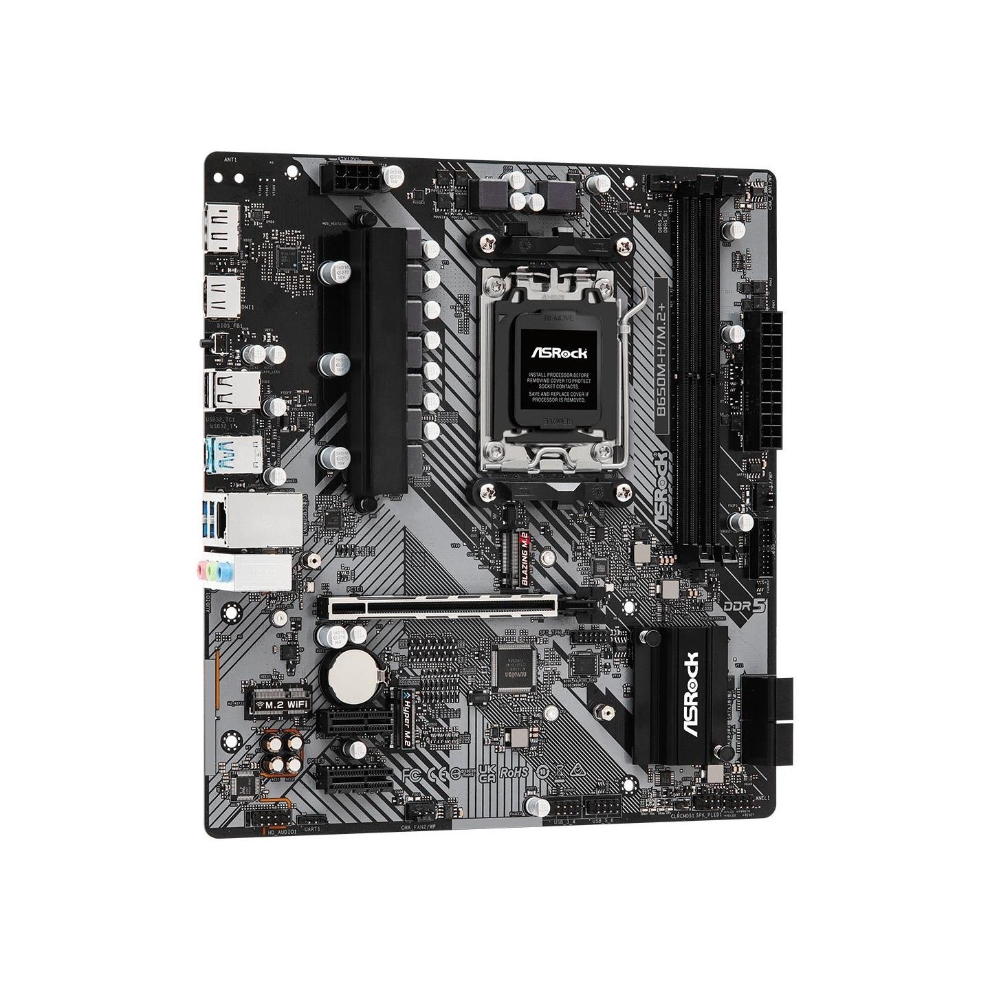 Asrock B650M-H/M.2 + AM5 2DDR5 HDMI/DP mATX