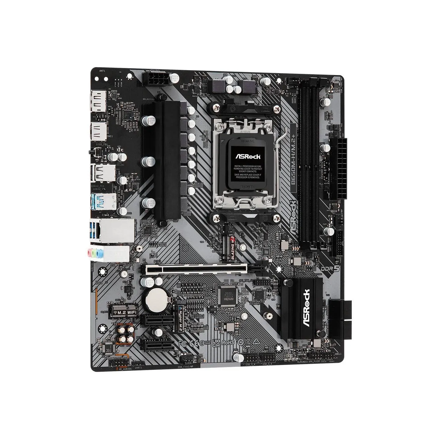 Asrock B650M-H/M.2 + AM5 2DDR5 HDMI/DP mATX