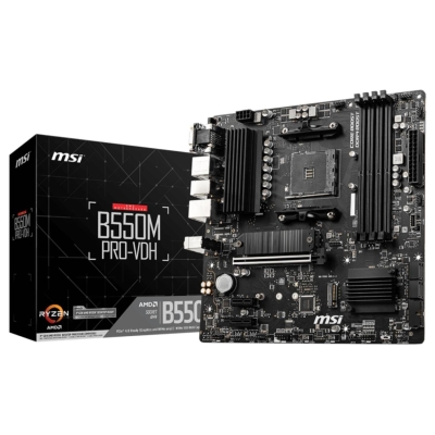 MSI Mainboard|MSI|AMD B550|SAM4|MicroATX|Memory DDR4|Memory slots 4|2xPCI-Express 3.0 1x|1xPCI-Express 4.0 16x|2xM.2|1x15pin D-s