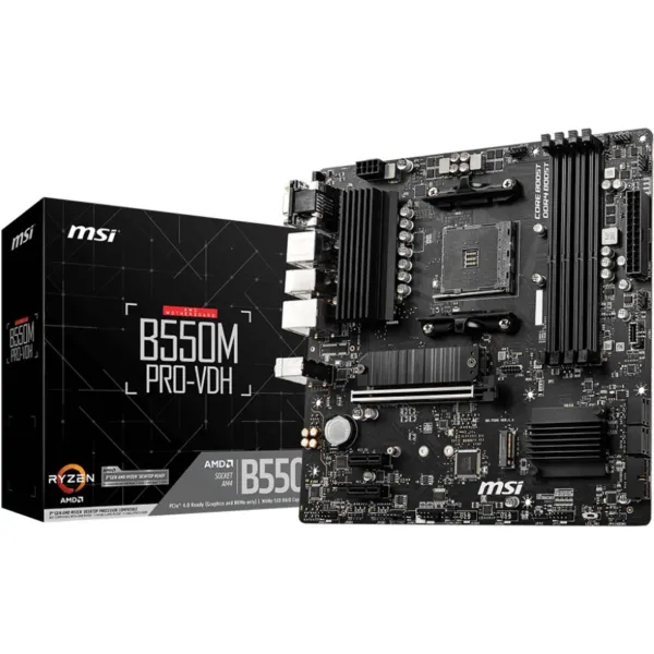 MSI Mainboard|MSI|AMD B550|SAM4|MicroATX|Memory DDR4|Memory slots 4|2xPCI-Express 3.0 1x|1xPCI-Express 4.0 16x|2xM.2|1x15pin D-s