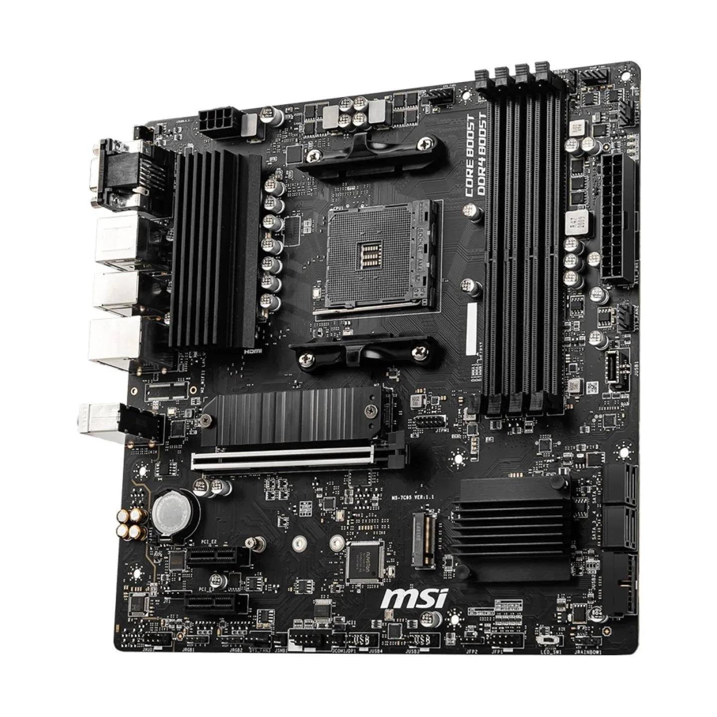 MSI Mainboard|MSI|AMD B550|SAM4|MicroATX|Memory DDR4|Memory slots 4|2xPCI-Express 3.0 1x|1xPCI-Express 4.0 16x|2xM.2|1x15pin D-s