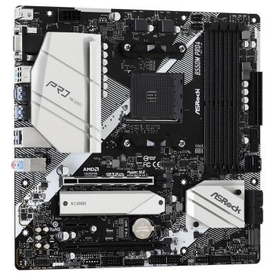 Asrock Mainboard|ASROCK|AMD B550|SAM4|MicroATX|1xPCI-Express 3.0 1x|1xPCI-Express 3.0 16x|1xM.2|1xPCI-Express 4.0 16x|Memory DDR