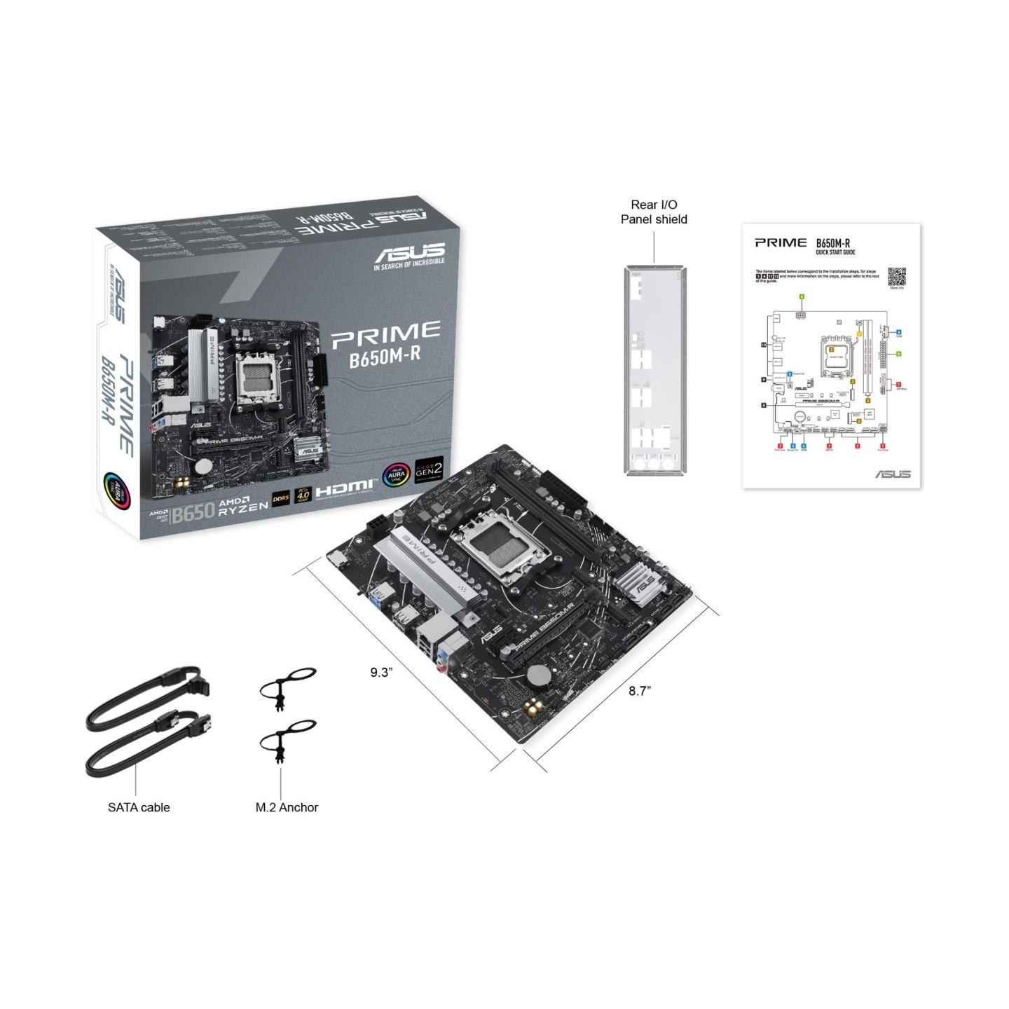 Asus Mainboard|ASUS|AMD B650|SAM5|Micro-ATX|Memory DDR5|Memory slots 2|1xPCI-Express 4.0 1x|2xPCI-Express 4.0 16x|2xM.2|1xHDMI|4