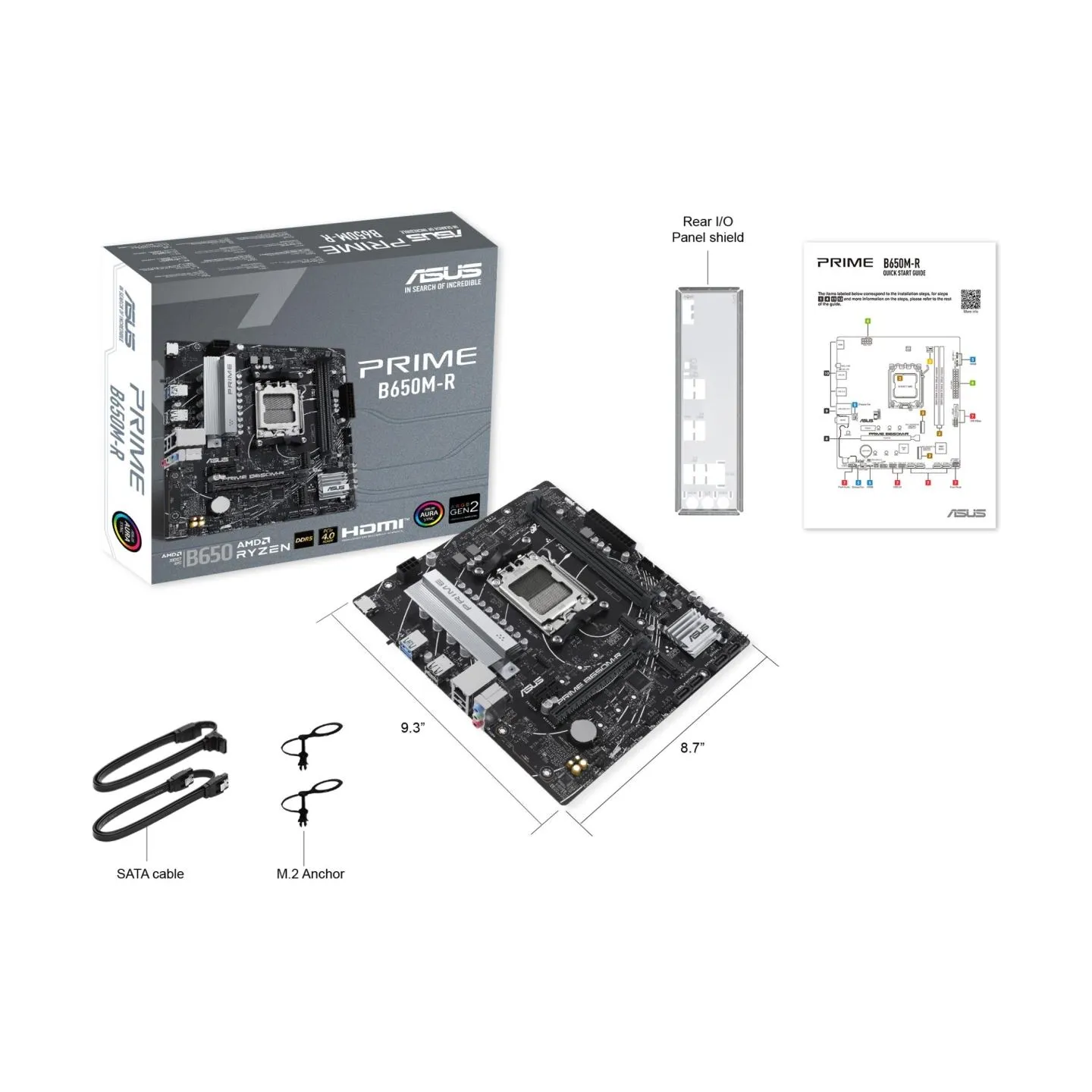 Asus Mainboard|ASUS|AMD B650|SAM5|Micro-ATX|Memory DDR5|Memory slots 2|1xPCI-Express 4.0 1x|2xPCI-Express 4.0 16x|2xM.2|1xHDMI|4