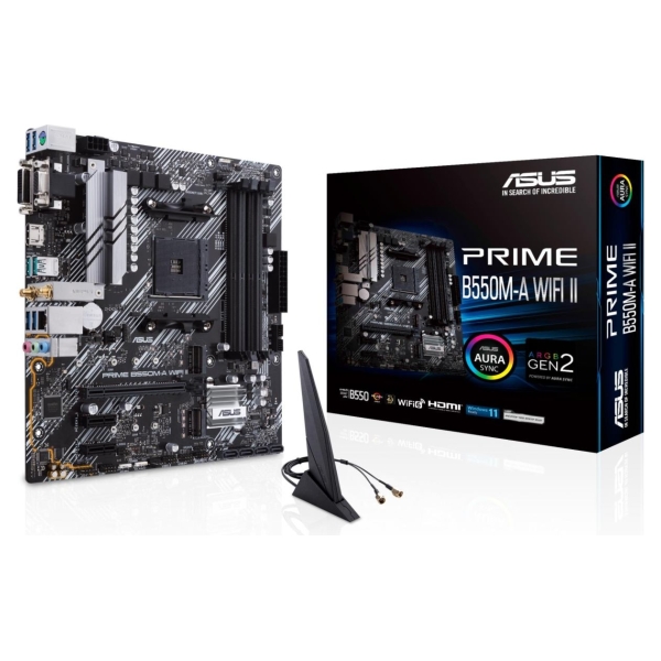 Asus Mainboard|ASUS|AMD B550|SAM4|MicroATX|Memory DDR4|Memory slots 4|2xPCI-Express 3.0 1x|1xPCI-Express 4.0 16x|2xM.2|1x15pin D