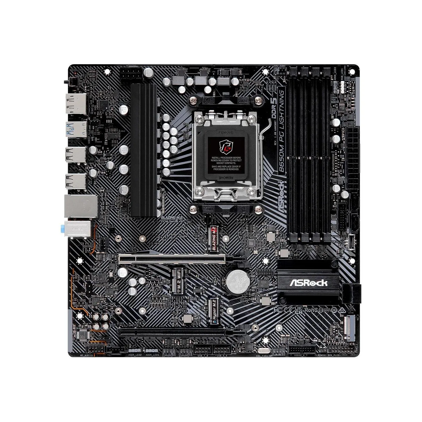 Asrock Mainboard|ASROCK|AMD B650|SAM5|Micro-ATX|Memory DDR5|Memory slots 4|1xPCI-Express 3.0 16x|1xPCI-Express 4.0 16x|3xM.2|1xH