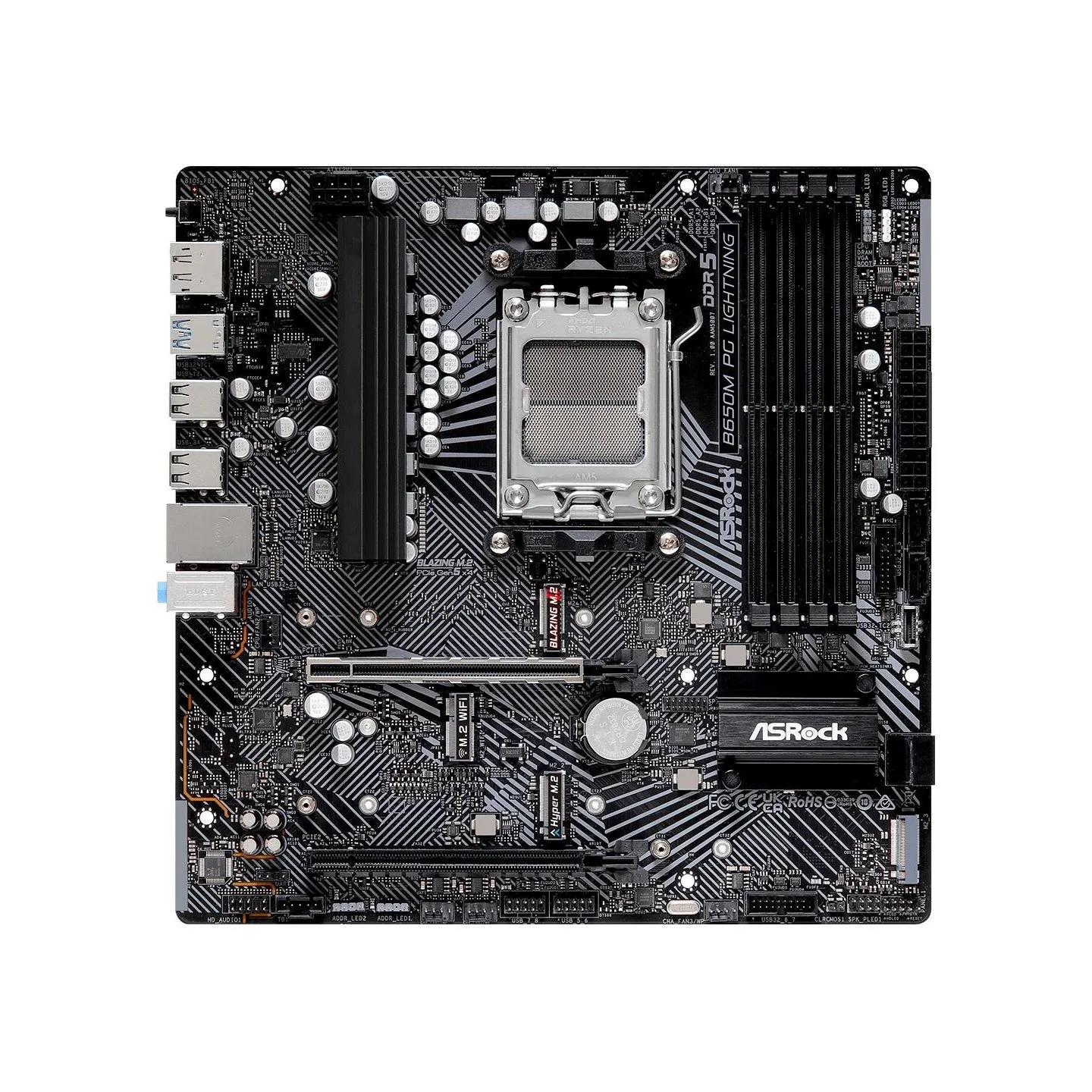 Asrock Mainboard|ASROCK|AMD B650|SAM5|Micro-ATX|Memory DDR5|Memory slots 4|1xPCI-Express 3.0 16x|1xPCI-Express 4.0 16x|3xM.2|1xH