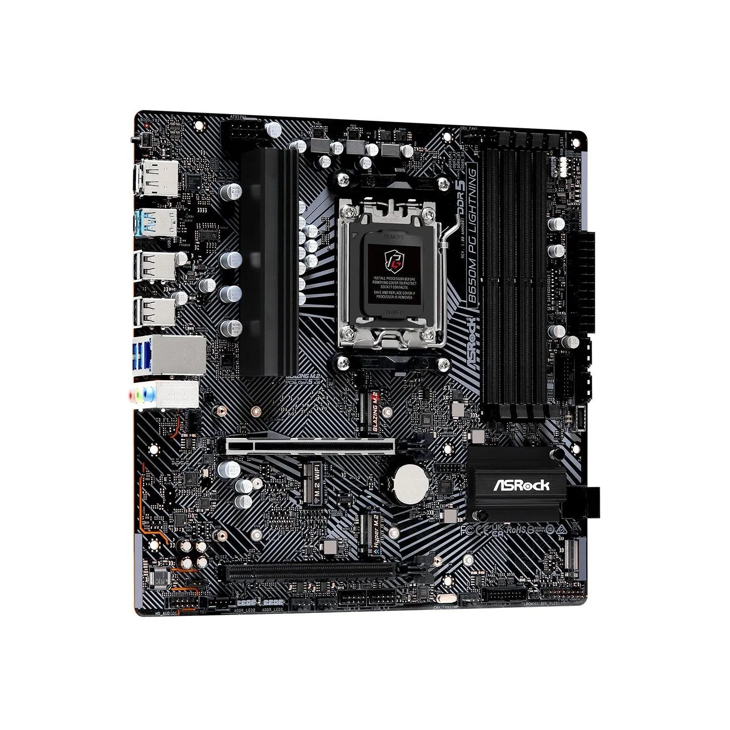 Asrock Mainboard|ASROCK|AMD B650|SAM5|Micro-ATX|Memory DDR5|Memory slots 4|1xPCI-Express 3.0 16x|1xPCI-Express 4.0 16x|3xM.2|1xH