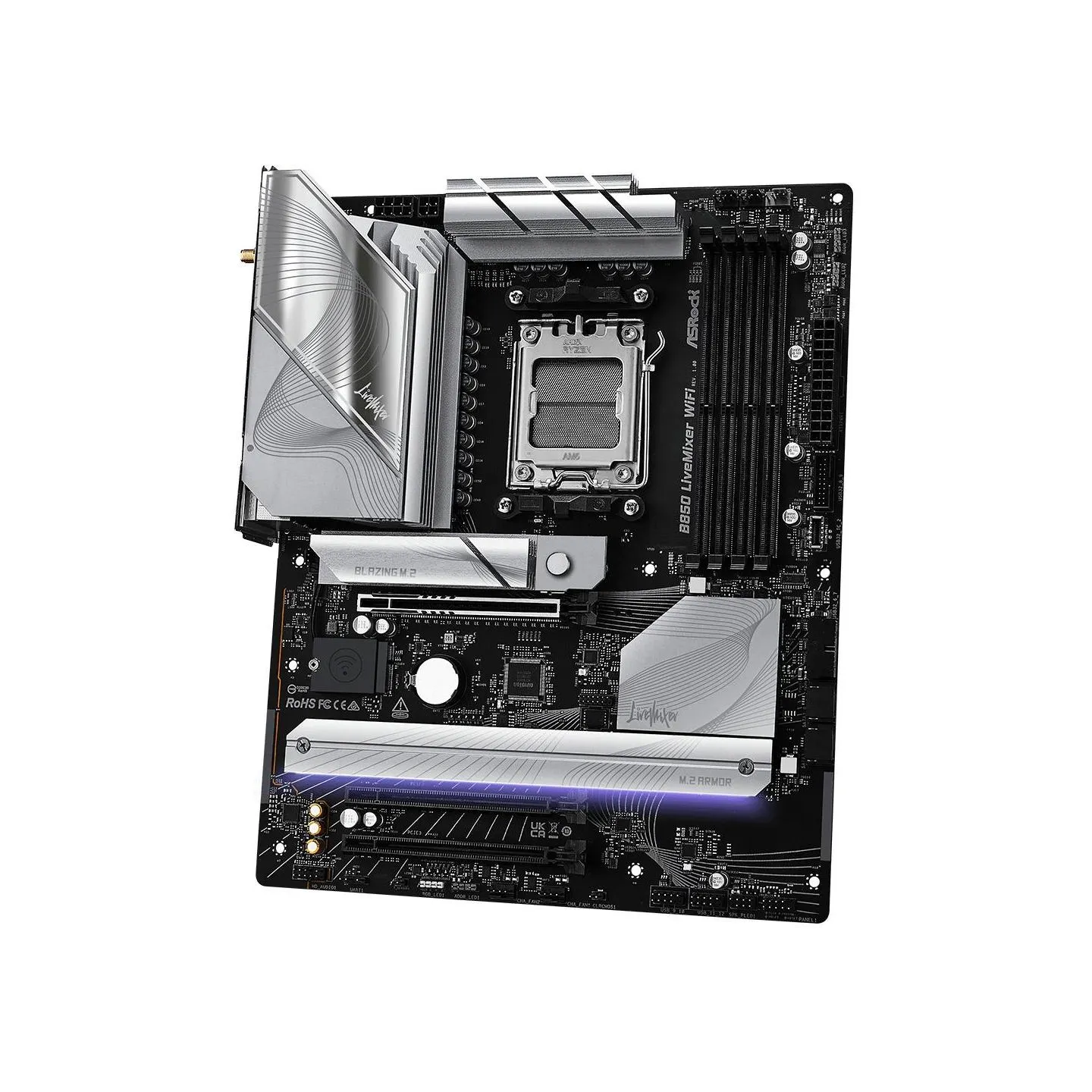 Asrock Mainboard|ASROCK|AMD B850|SAM5|ATX|Memory DDR5|Memory slots 4|2xPCI-Express 4.0 16x|1xPCI-Express 5.0 16x|1xM.2|1xHDMI|1x