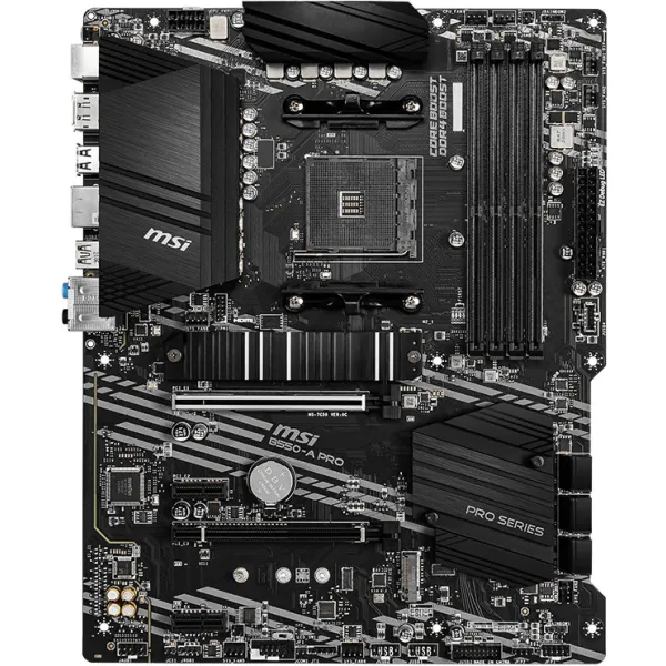 MSI Mainboard|MSI|AMD B550|SAM4|ATX|2xPCI-Express 3.0 1x|1xPCI-Express 3.0 4x|2xM.2|1xPCI-Express 4.0 16x|Memory DDR4|Memory slo