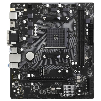 Asrock Mainboard|ASROCK|AMD A520|SAM4|Micro-ATX|Memory DDR4|Memory slots 2|1xPCI-Express 3.0 1x|1xPCI-Express 3.0 16x|1xM.2|1x15