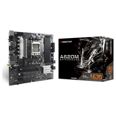 Biostar Mainboard|BIOSTAR|AMD A620|SAM5|Micro-ATX|Memory DDR5|Memory slots 4|1xPCI-Express 3.0 1x|2xPCI-Express 4.0 1x|1xPCI-Exp
