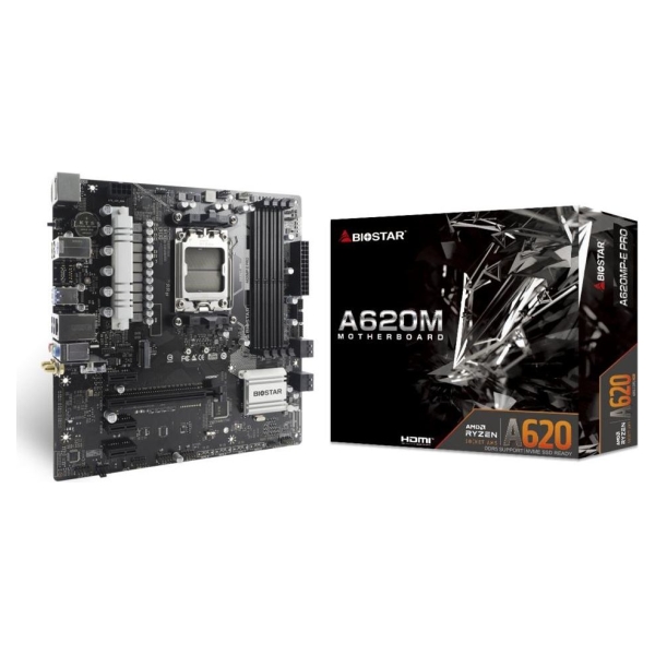 Biostar Mainboard|BIOSTAR|AMD A620|SAM5|Micro-ATX|Memory DDR5|Memory slots 4|1xPCI-Express 3.0 1x|2xPCI-Express 4.0 1x|1xPCI-Exp