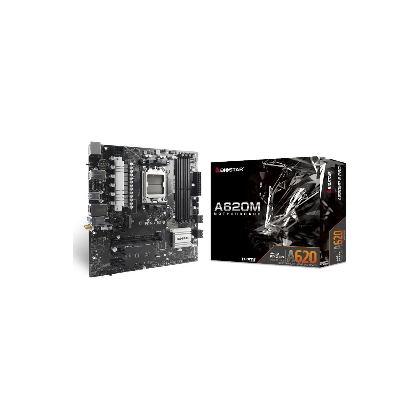 Biostar Mainboard|BIOSTAR|AMD A620|SAM5|Micro-ATX|Memory DDR5|Memory slots 4|1xPCI-Express 3.0 1x|2xPCI-Express 4.0 1x|1xPCI-Exp