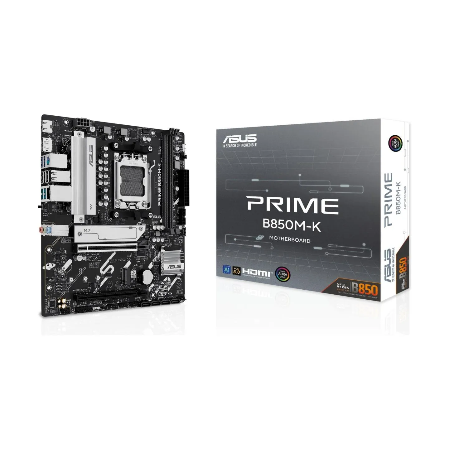 Asus Mainboard|ASUS|AMD B850|SAM5|Micro-ATX|Memory DDR5|Memory slots 2|1xPCI-Express 4.0 16x|1xPCI-Express 5.0 16x|2xM.2|1xHDMI|