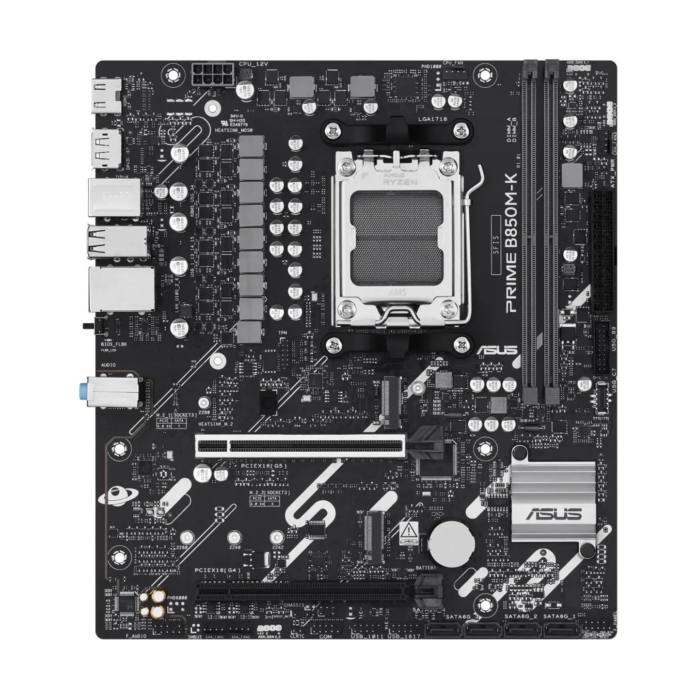 Asus Mainboard|ASUS|AMD B850|SAM5|Micro-ATX|Memory DDR5|Memory slots 2|1xPCI-Express 4.0 16x|1xPCI-Express 5.0 16x|2xM.2|1xHDMI|
