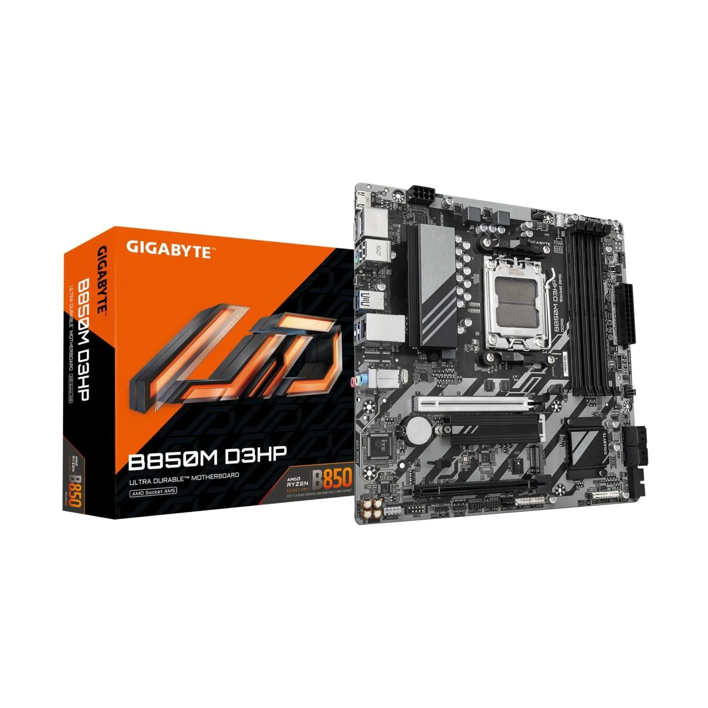 Gigabyte Mainboard|GIGABYTE|AMD B850|Socket AM5|micro ATX|RAM DDR5-SDRAM|4xSlots|2xNumber of M.2 (M) slots|B850MD3HP1.2