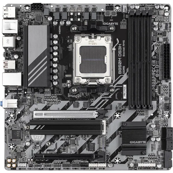 Gigabyte Mainboard|GIGABYTE|AMD B850|Socket AM5|micro ATX|RAM DDR5-SDRAM|4xSlots|2xNumber of M.2 (M) slots|B850MDS3H1.2