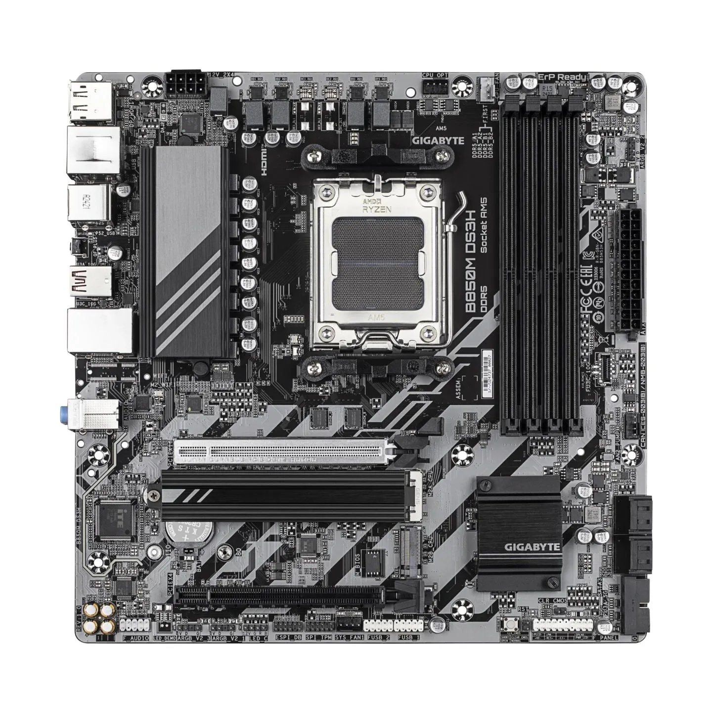 Gigabyte Mainboard|GIGABYTE|AMD B850|Socket AM5|micro ATX|RAM DDR5-SDRAM|4xSlots|2xNumber of M.2 (M) slots|B850MDS3H1.2