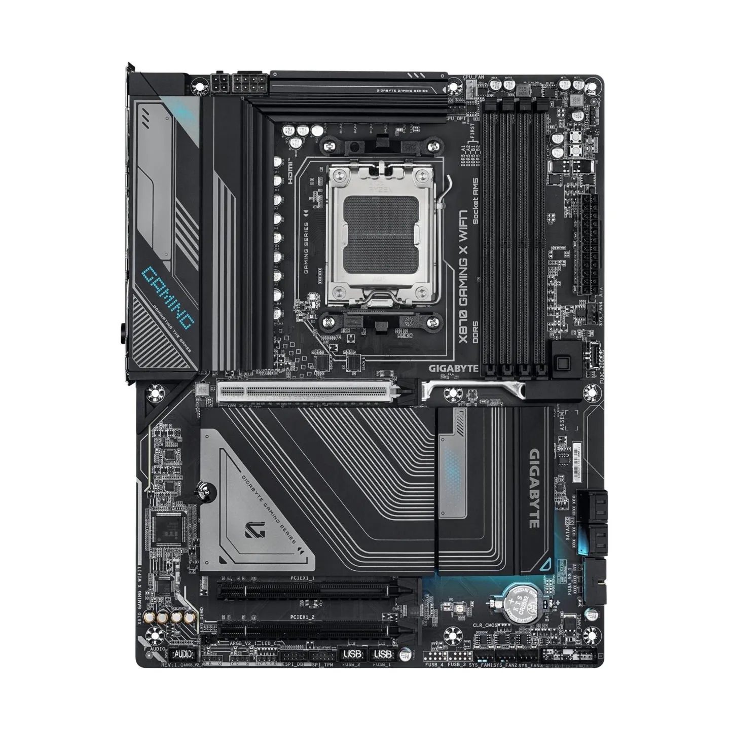 Gigabyte Mainboard|GIGABYTE|AMD X870|SAM5|ATX|Memory DDR5|Memory slots 4|2xPCI-Express 3.0 1x|1xPCI-Express 5.0 16x|3xM.2|1xHDMI