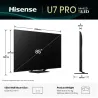 Hisense TV Set|HISENSE|85 "|4K Ultra HD|3840 x 2160 pixels|Flat|16:9|ULED|85U7QPRO