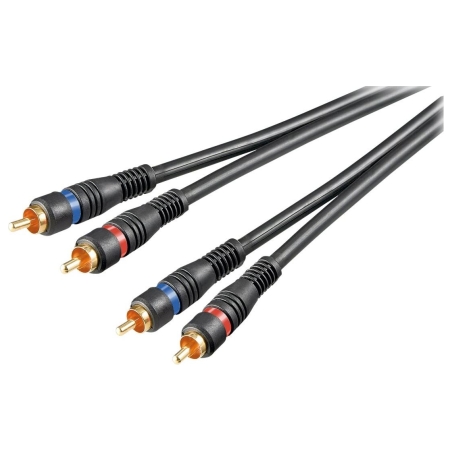 Goobay | Stereo RCA cable 2x RCA, double shielded | 50032