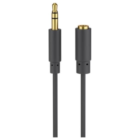 Goobay | Headphone and audio AUX extension cable; 3.5 mm; 3-pin; slim | 97122