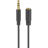 Goobay | Headphone and audio AUX extension cable; 3.5 mm; 3-pin; slim | 97122