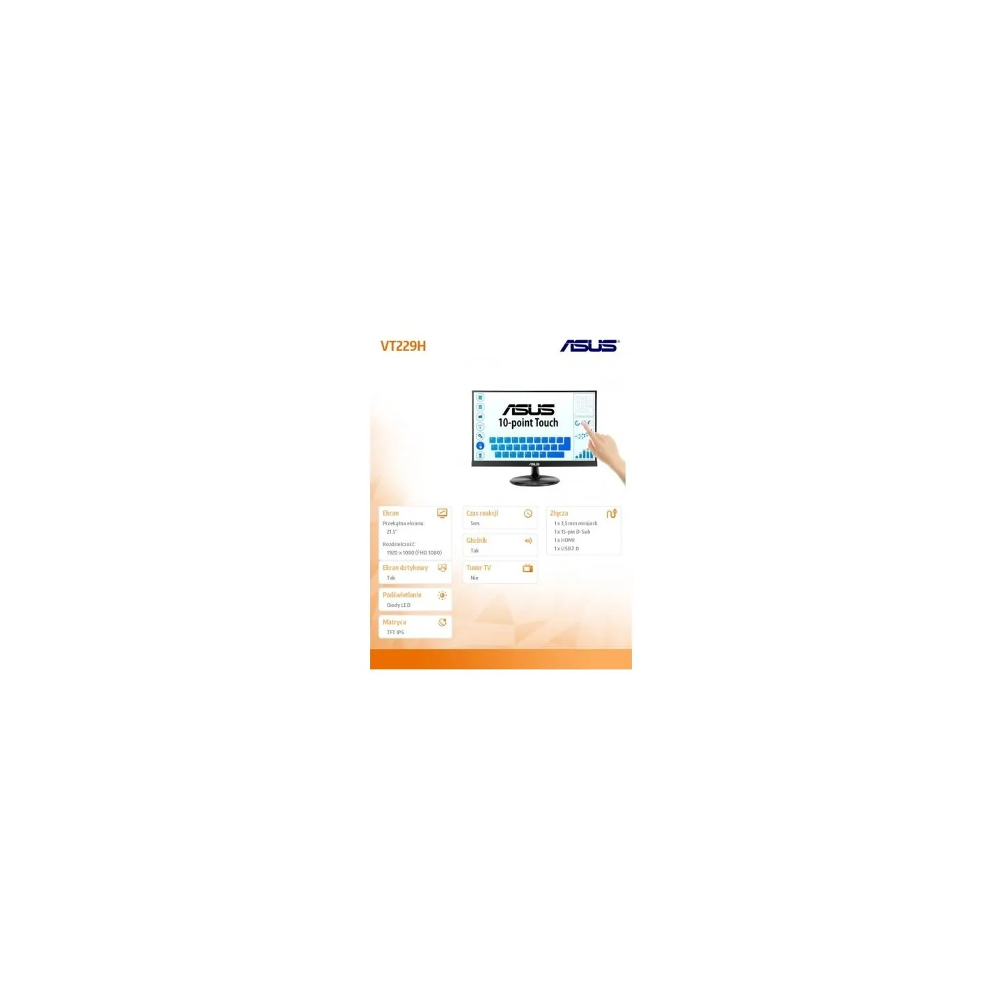 Asus VT229H 21.5inch Touch monitor IPS