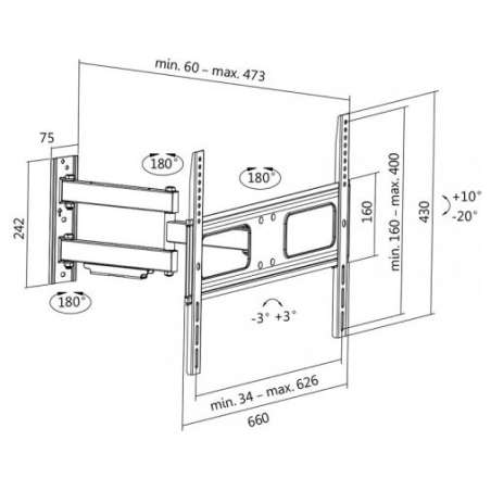 Logilink BP0019 TV wall mount max. 50 kg