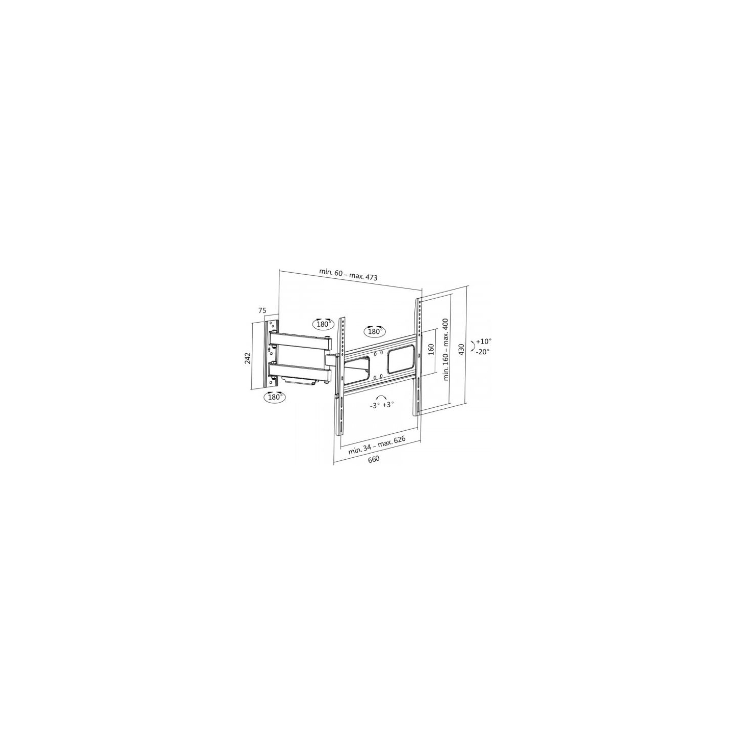 Logilink BP0019 TV wall mount max. 50 kg