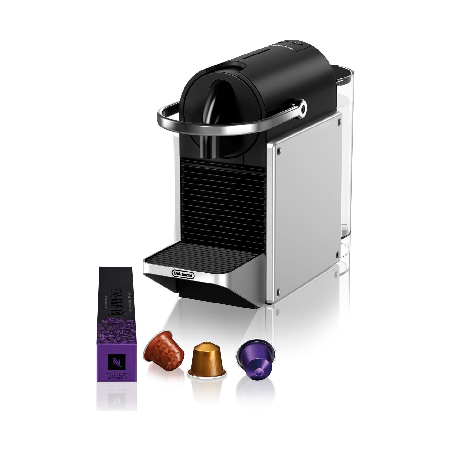 Delonghi | Coffee Maker | EN127.S Nespresso Pixie | Pump pressure 19 bar | Capsule | 1260 W | Silver