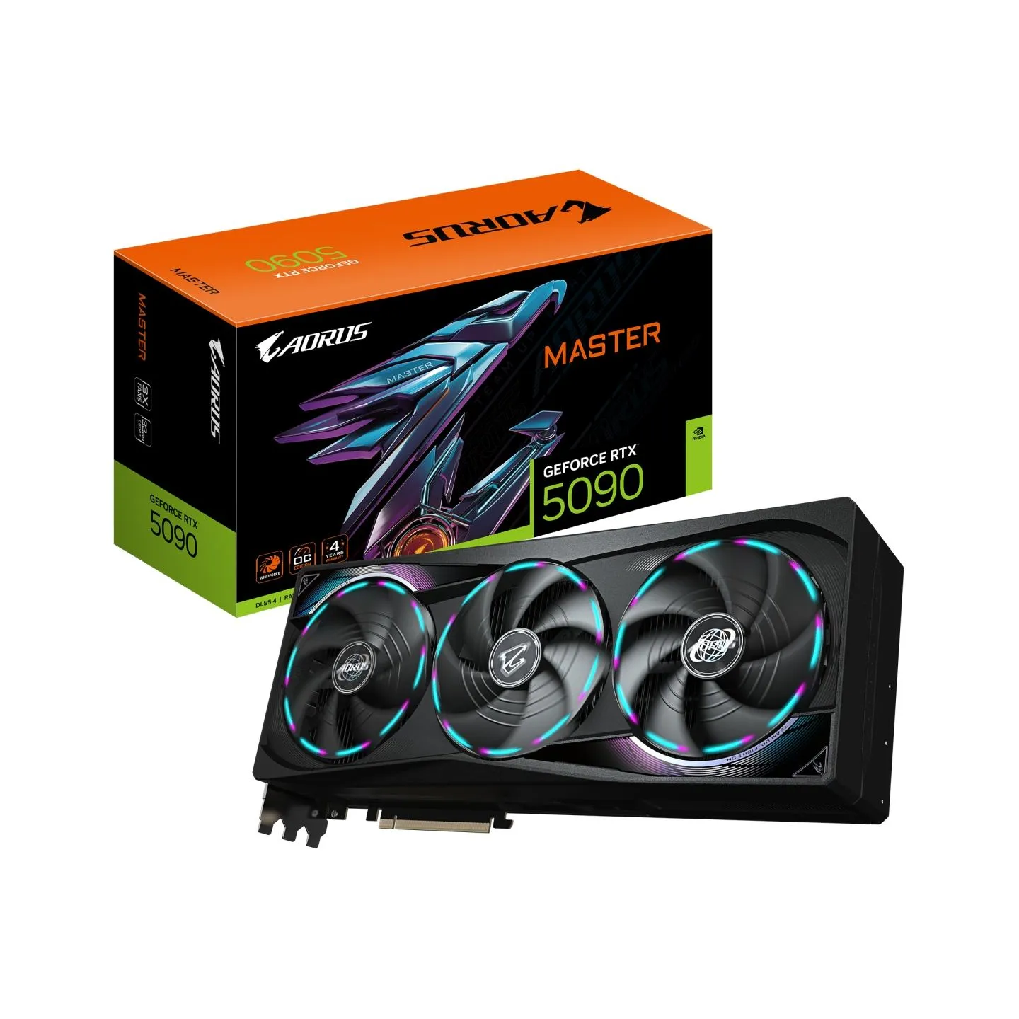Gigabyte AORUS GeForce RTX 5090 MASTER 32G | NVIDIA | 32 GB | GeForce RTX 5090 | GDDR7 | HDMI ports quantity 1 | PCI-E 5.0
