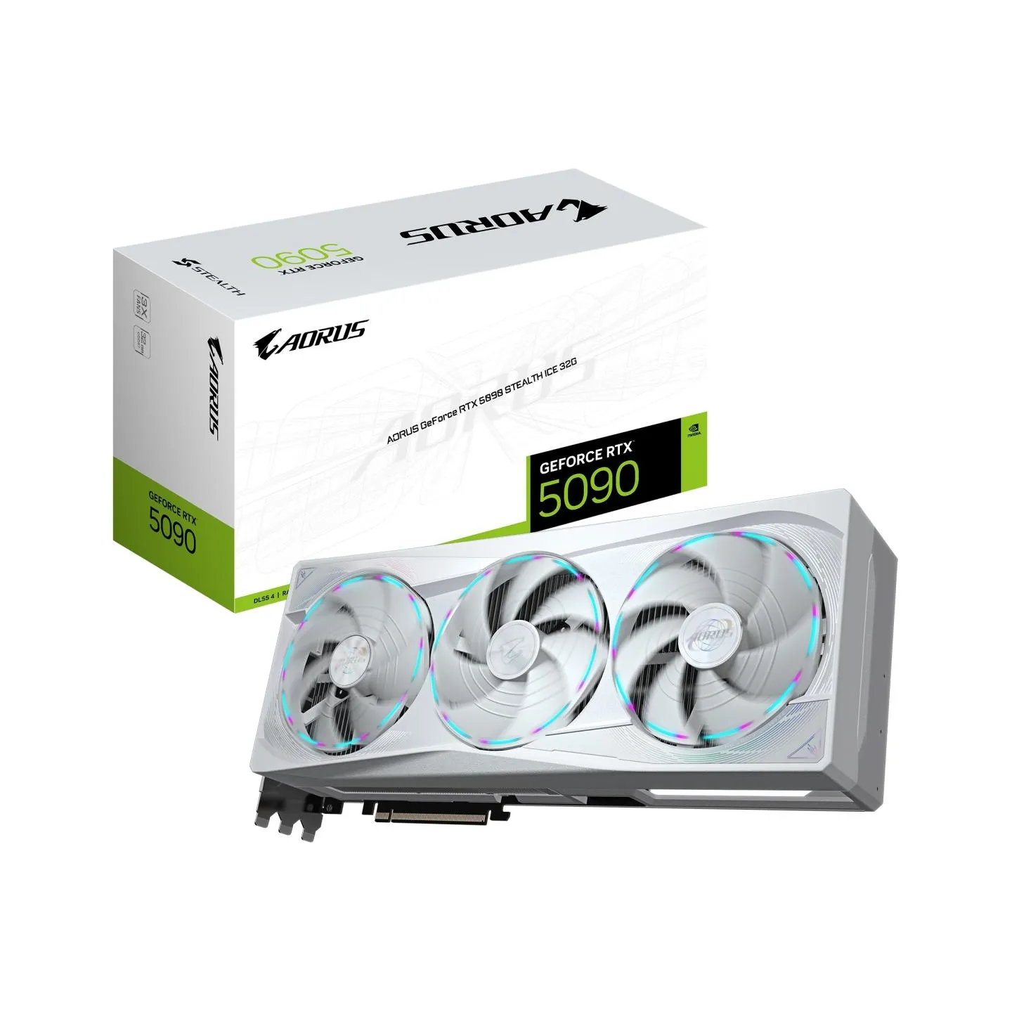 Gigabyte AORUS GeForce RTX 5090 STEALTH ICE 32G | NVIDIA | 32 GB | GeForce RTX 5090 | GDDR7 | HDMI ports quantity 1 | PCI-E 5.0