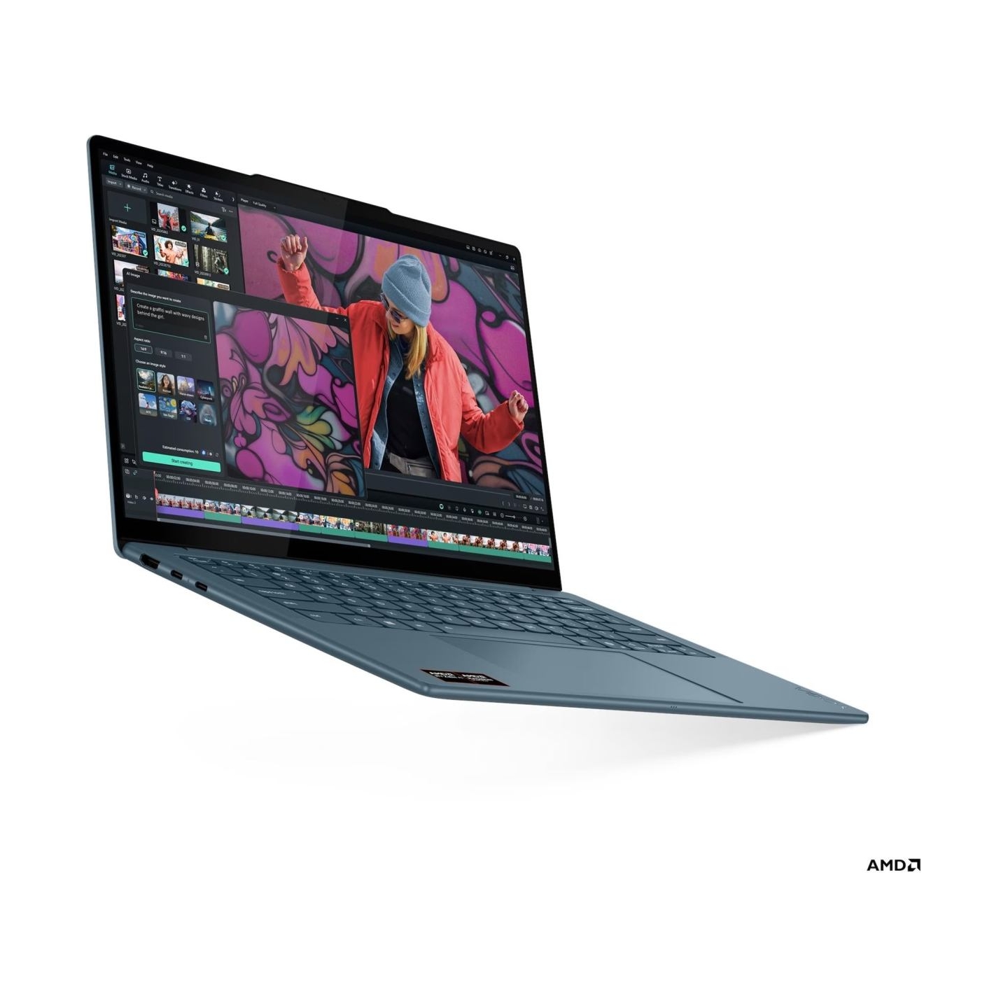 Lenovo Yoga Slim 7 14AKP10 14 WUXGA AMD R5 AI 330/16GB/512GB/AMD Radeon 820M/WIN11 Home/ENG Backlit kbd/Tidal Teal/2Y Warranty |