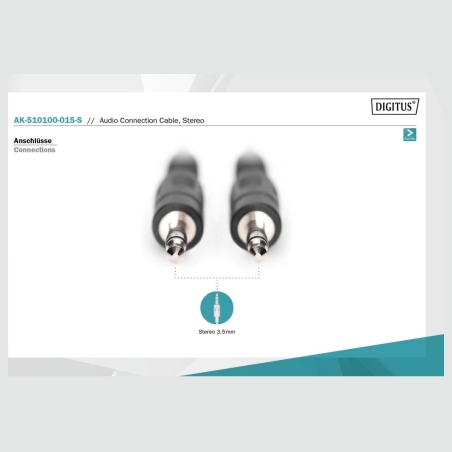 Digitus Audio Connection Cable, Stereo | AK-510100-015-S