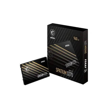 MSI SSD|MSI|SPATIUM S270|960GB|SATA|3D NAND|Write speed 450 MBytes/sec|Read speed 500 MBytes/sec|2,5"|TBW 500 TB|MTBF 2000000 ho