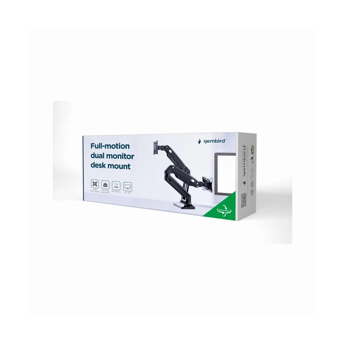 Gembird Full-motion desk 2-mounting arm