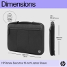 HP Executive 14 Laptop Sleeve, Water Resistant, Bluetooth tracker Pocket - Black, Grey / 6B8Y3AA