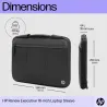 HP Executive 14 Laptop Sleeve, Water Resistant, Bluetooth tracker Pocket - Black, Grey / 6B8Y3AA