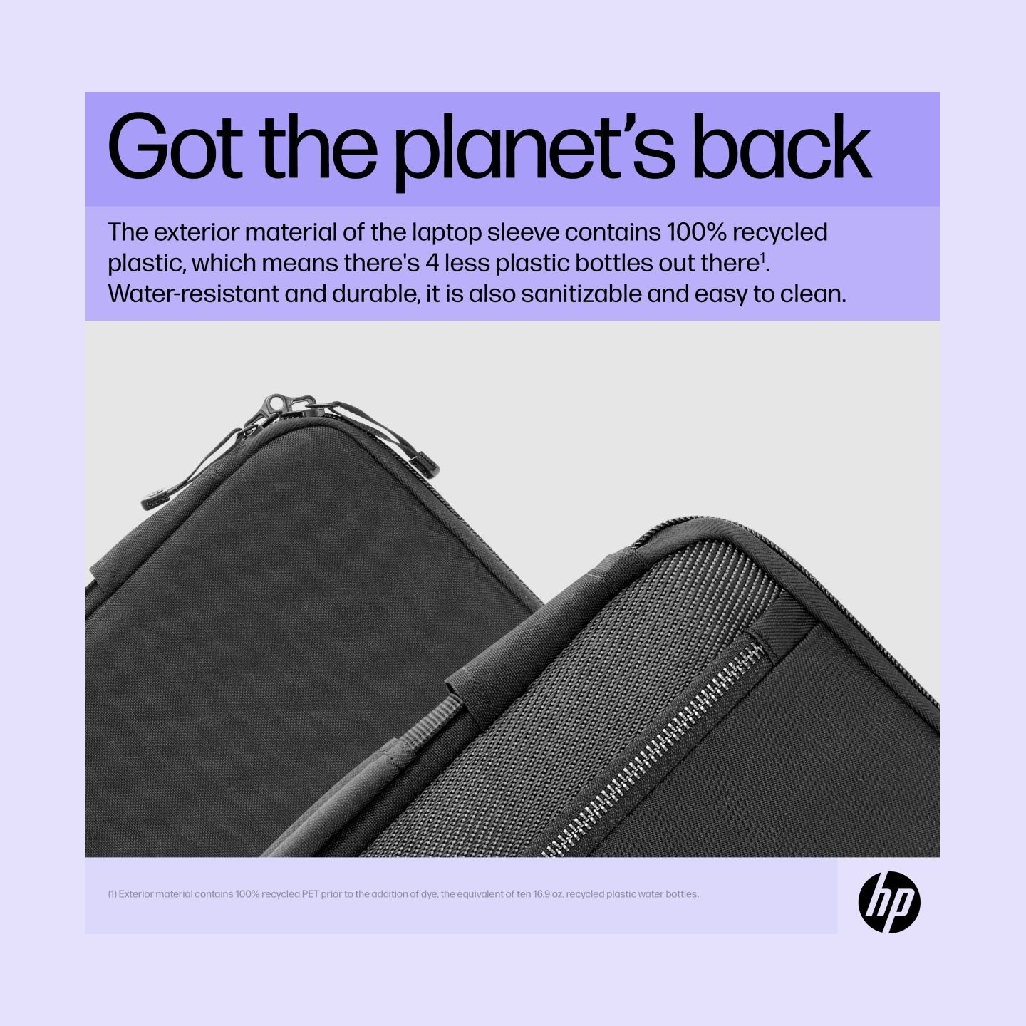 HP Executive 14 Laptop Sleeve, Water Resistant, Bluetooth tracker Pocket - Black, Grey / 6B8Y3AA