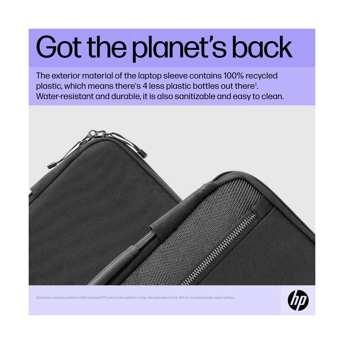 HP Executive 14 Laptop Sleeve, Water Resistant, Bluetooth tracker Pocket - Black, Grey / 6B8Y3AA