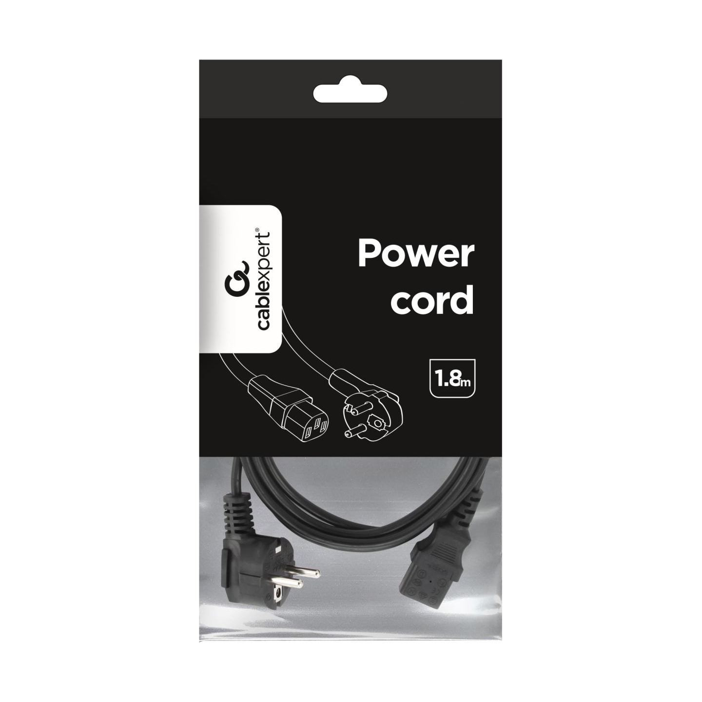 Gembird CABLE POWER EU 1M 6A/PC-186-1M GEMBIRD