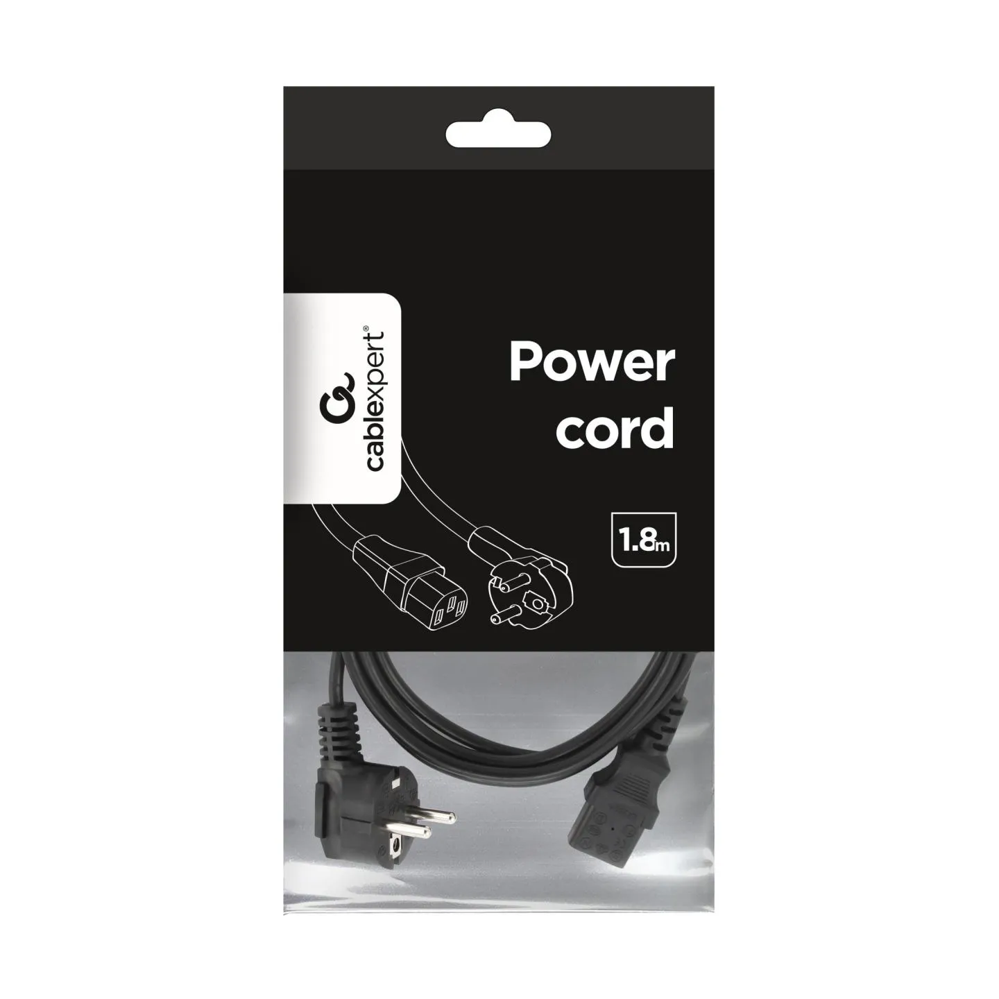 Gembird CABLE POWER EU 1M 6A/PC-186-1M GEMBIRD