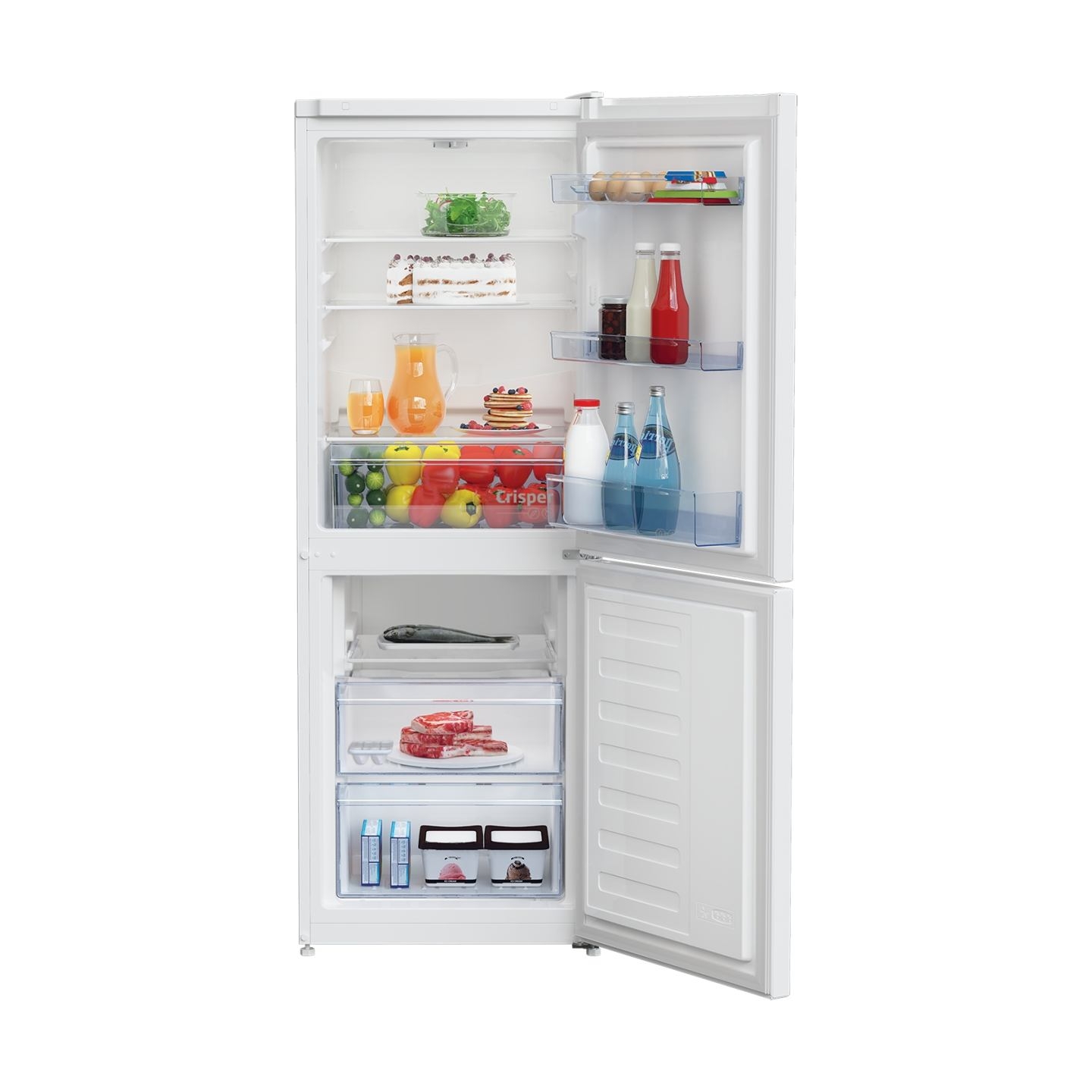 Beko Refrigerator RCSA240K40WN, Energy class E, Height 153cm, White / RCSA240K40WN