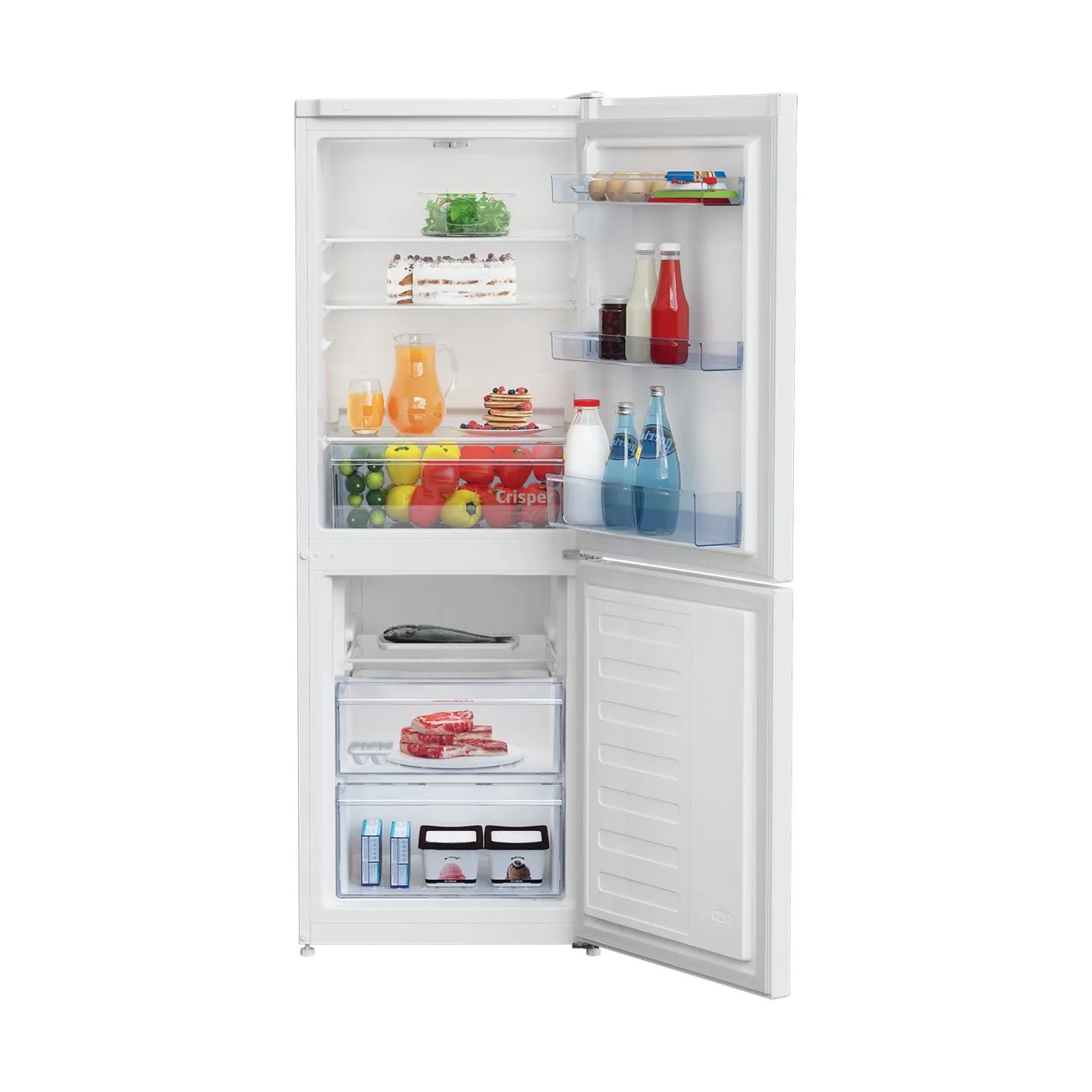 Beko Refrigerator RCSA240K40WN, Energy class E, Height 153cm, White / RCSA240K40WN