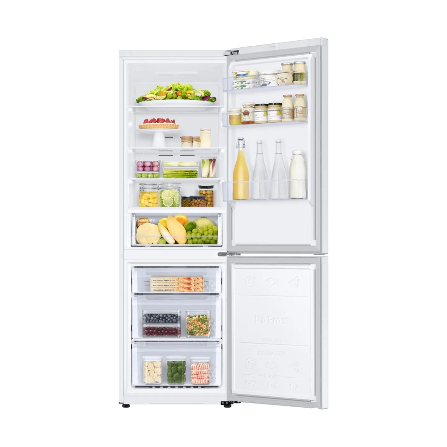 Samsung Refrigerator RB34C670EWW/EF, height 185.3cm, 344l, Energy class E, freezer 114l, fridge 230l / RB34C670EWW/EF