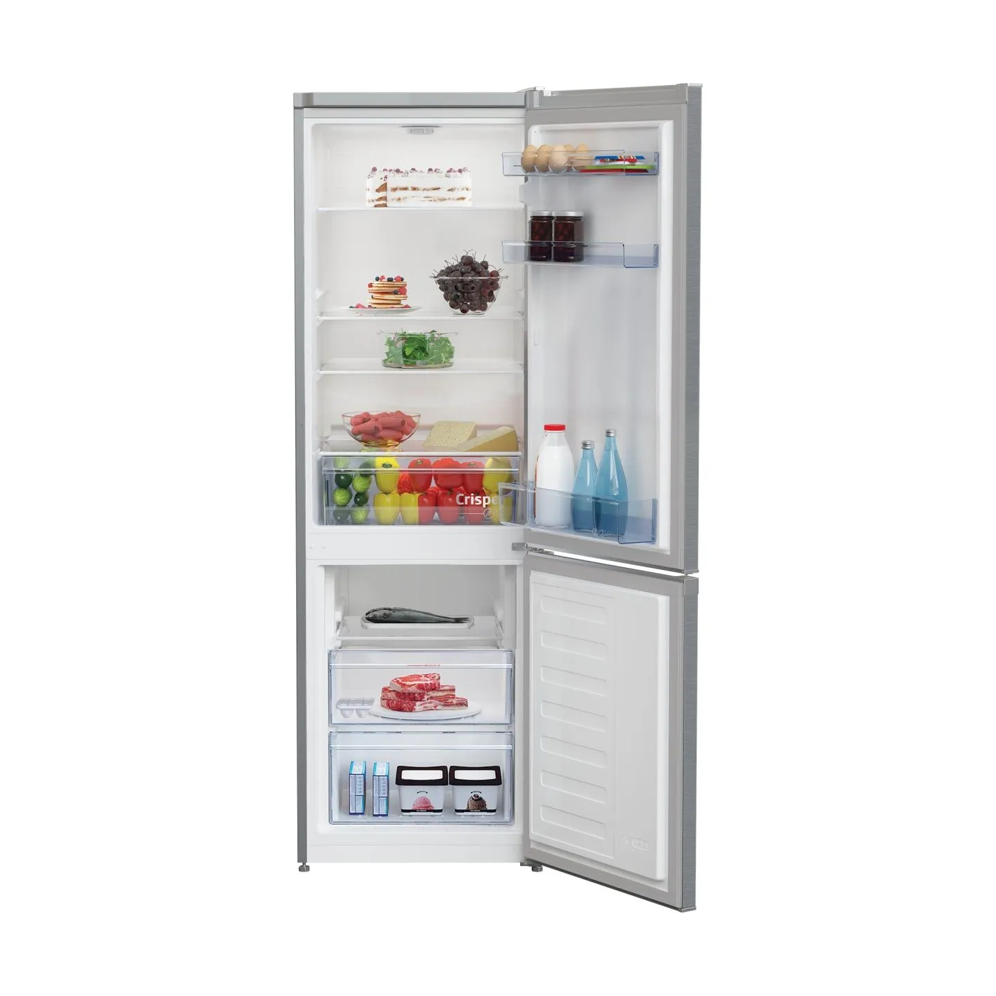Beko Refrigerator RCSA270K40SN, Energy class E, Height 171cm, Inox / RCSA270K40SN