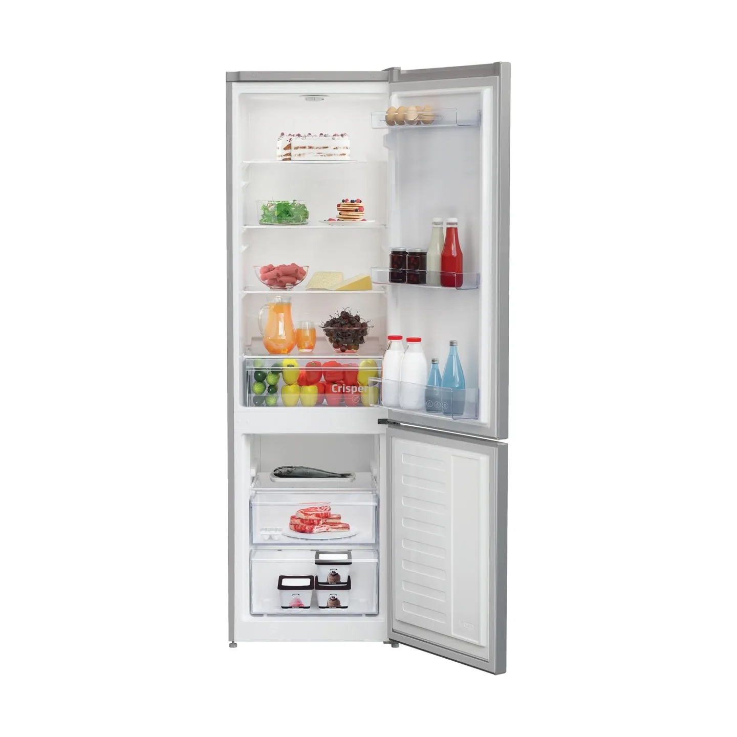 Beko Refrigerator RCSA300K40SN, Energy class E, Height 181 cm, Inox / RCSA300K40SN