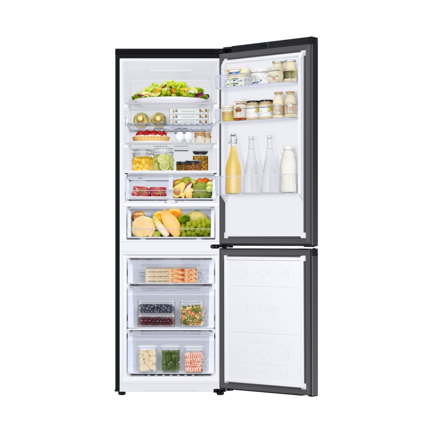 Samsung Refrigerator RB34C675EBN/EF, height 185.3cm, 344l, Energy class E, freezer 114l, fridge 230l / RB34C675EBN/EF